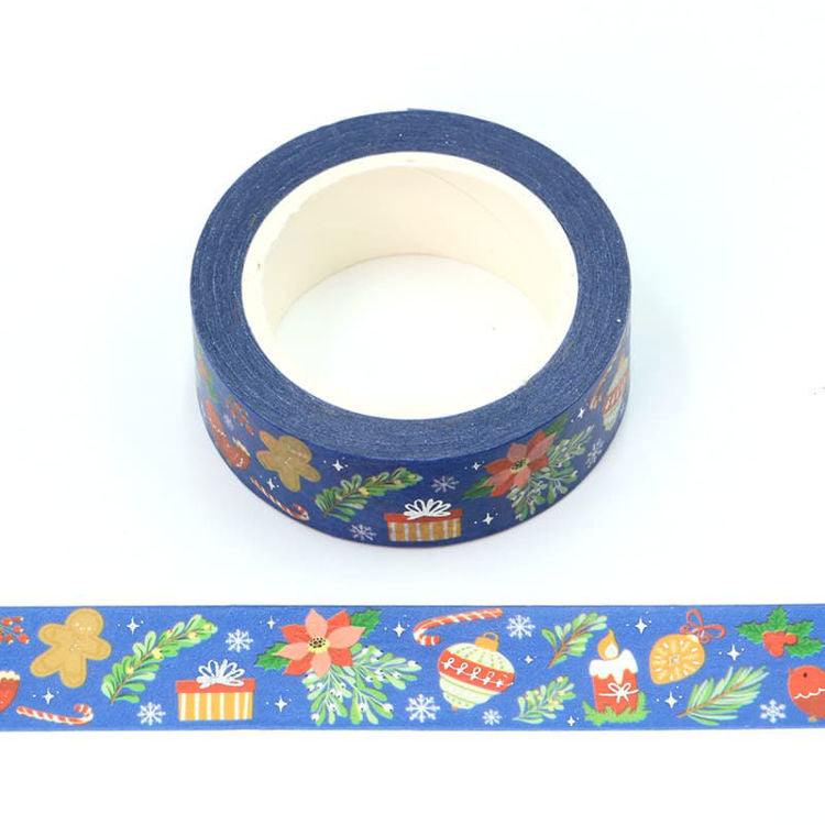 Image shows a Christmas theme washi tape 