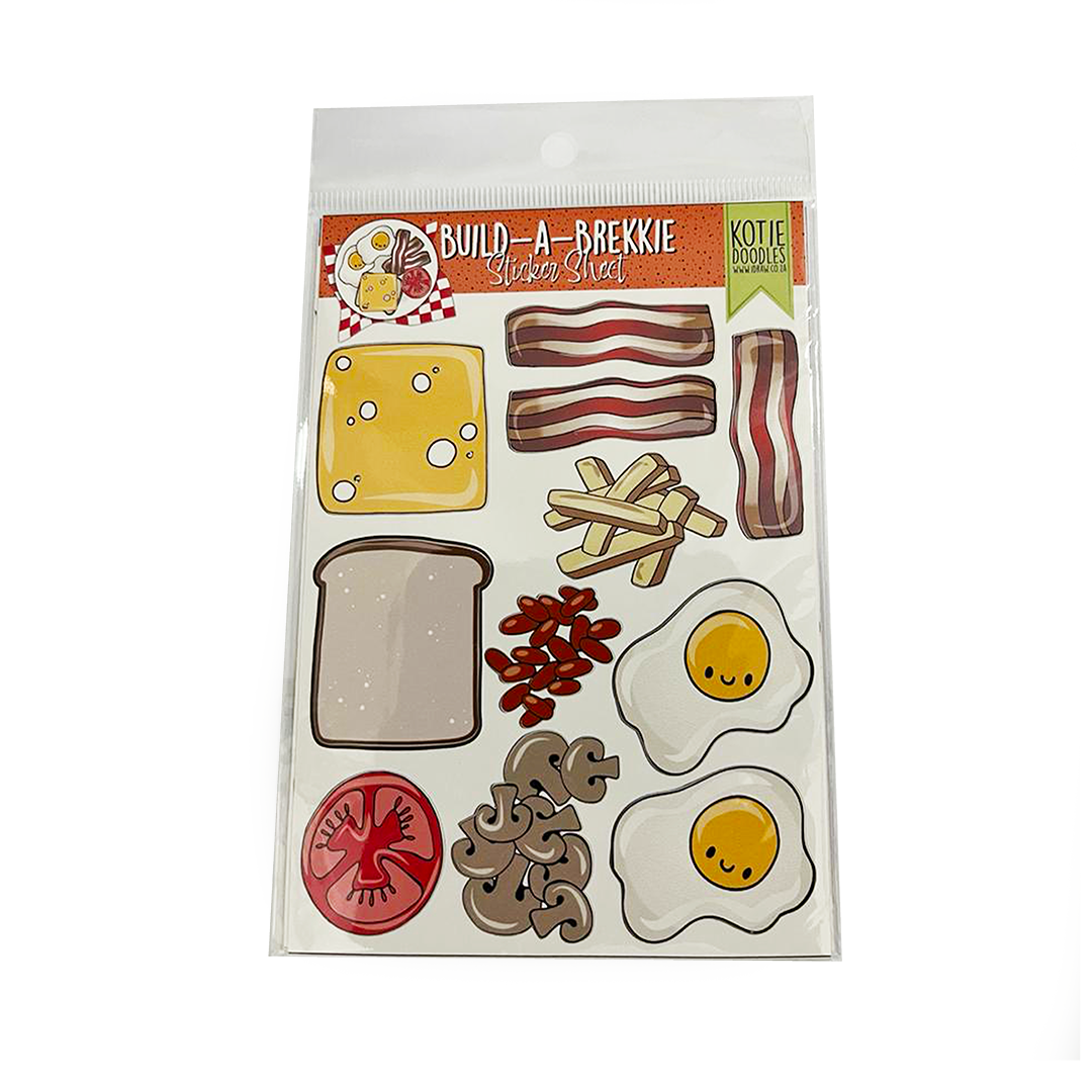 Image shows a breakfast themed sticker pack
