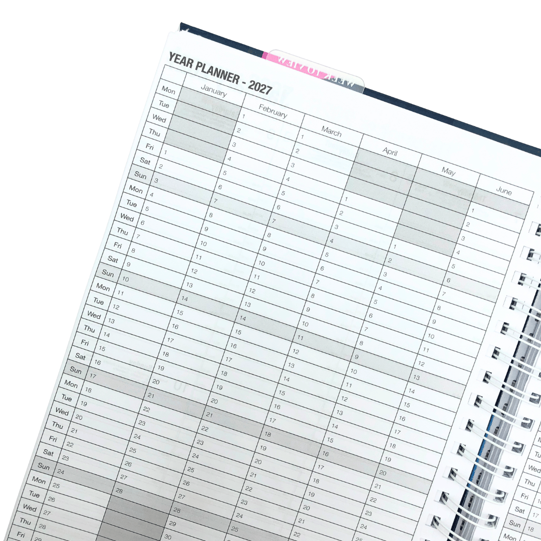 A4 Week-to-view Wirobound 2026 Diary / Journal Combo