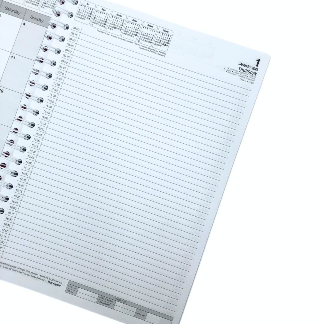 Deoflex 2026 A4 Page-a-day Wire-bound Diary