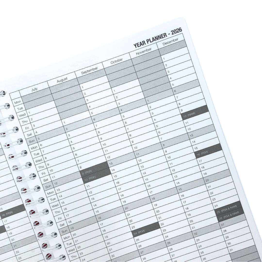 Deoflex 2026 A4 Page-a-day Wire-bound Diary