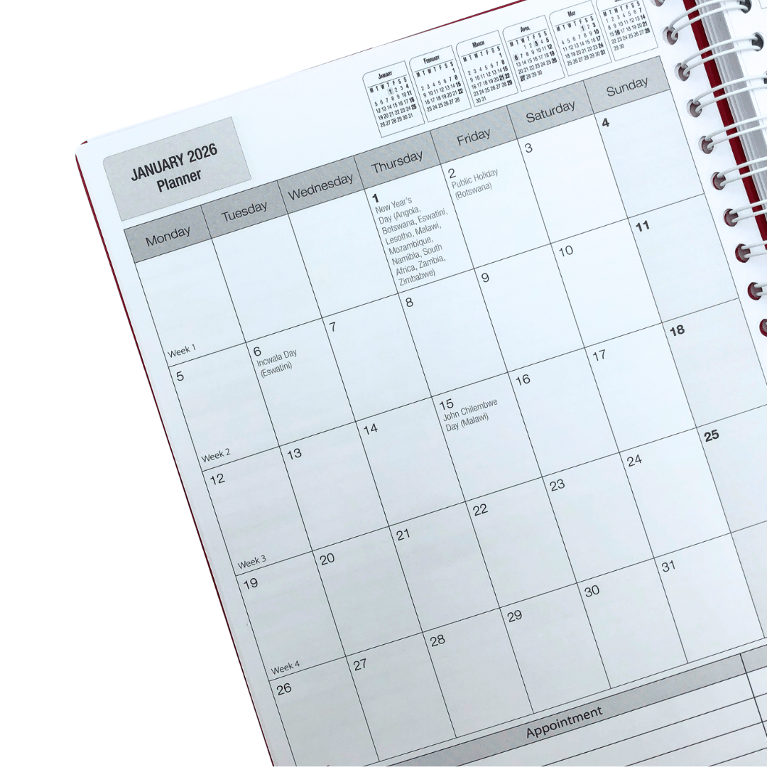 Deoflex 2026 A4 Page-a-day Wire-bound Diary