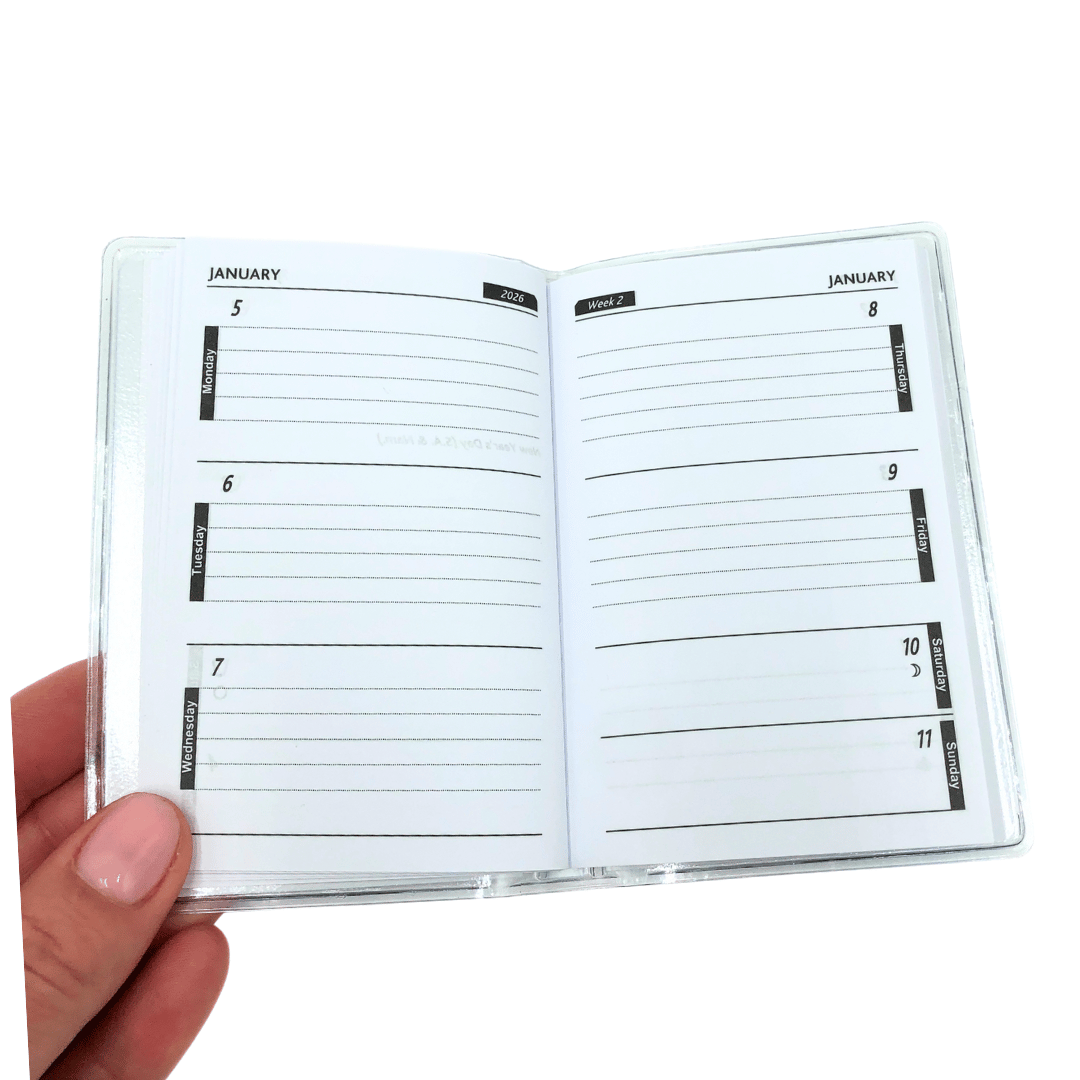 PVC Pocket Diary 2026 Week-to-view