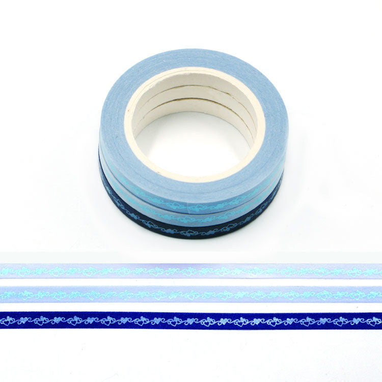 Image shows a blue washi tape set of 3
