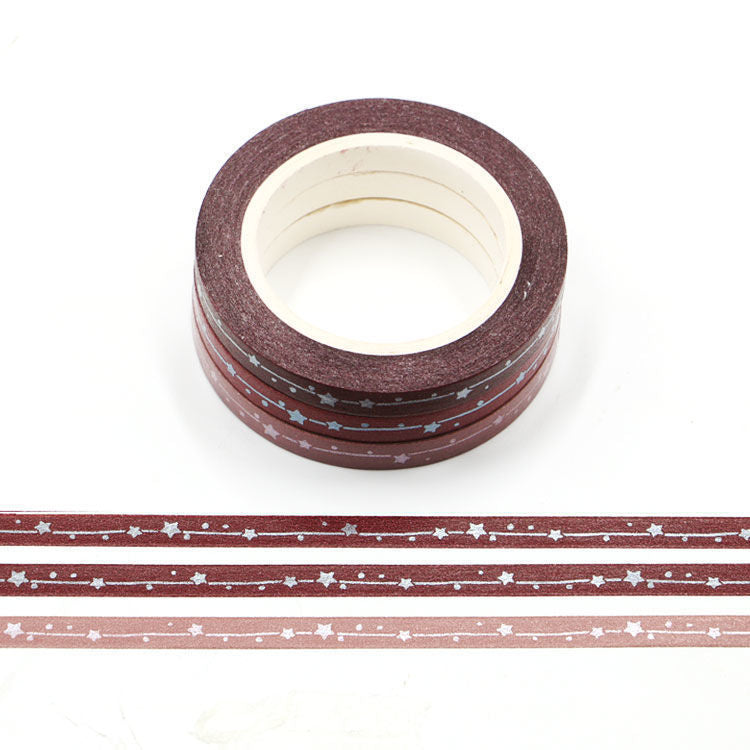 Image shows a brown washi tape set of 3 