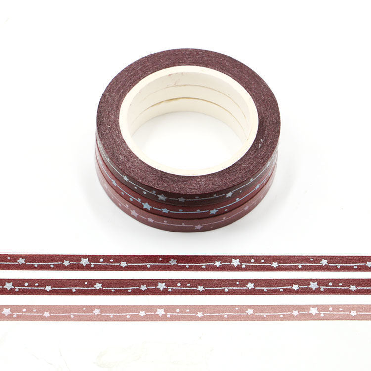Image shows a brown washi tape set of 3