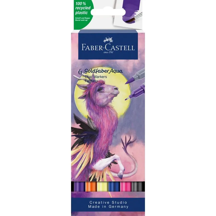 Image shows a set of Faber-Castell dual markers