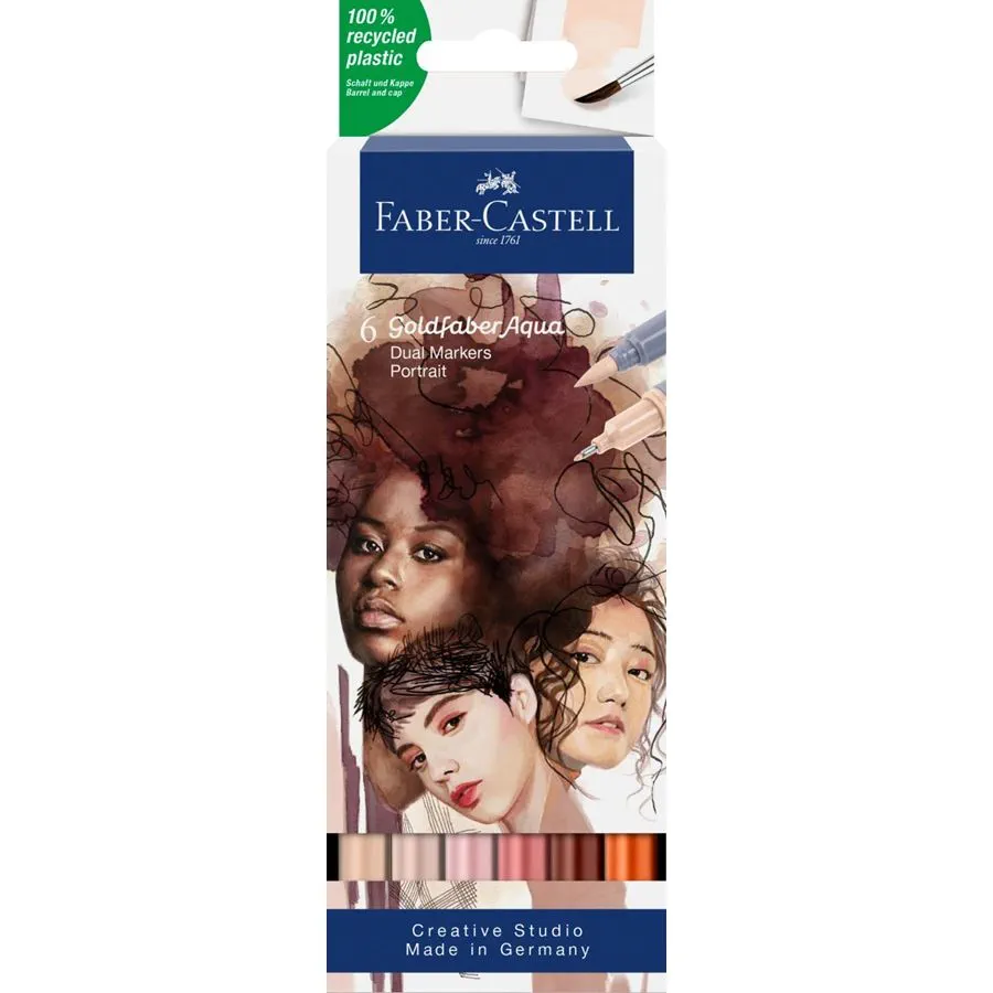 Image shows a set of Faber-Castell dual markers