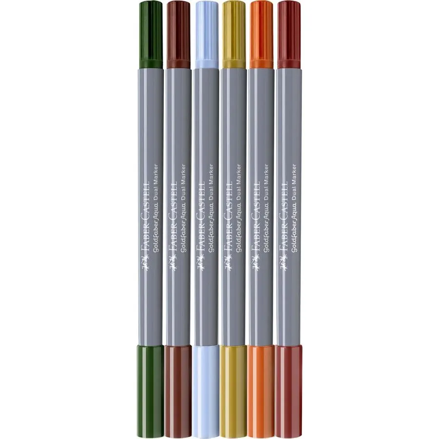 Image shows a set of Faber-Castell dual markers