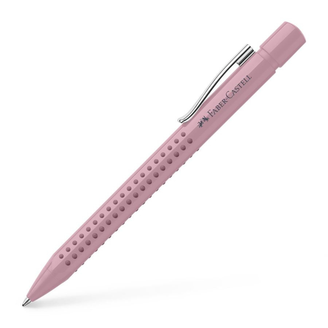 Image shows a pink Faber-Castel pen