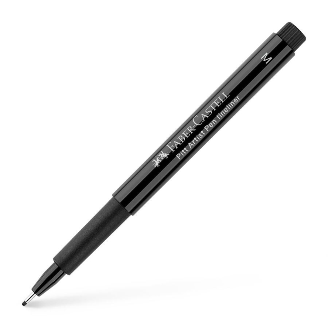 Faber Castell ペン Faber-Castell Pitt Artist Medium Tip Fine Pen (Black) – The Papery