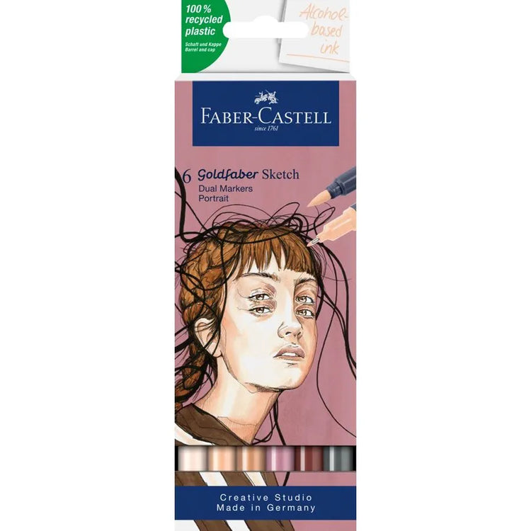 Image shows a set of Faber-Castell sketch markers