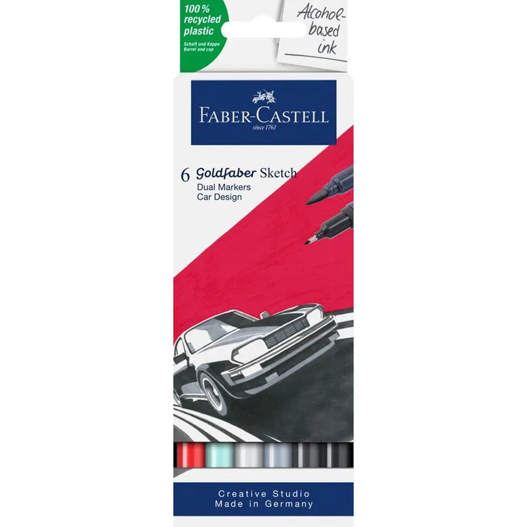 Image shows a set of Faber-Castell sketch markers