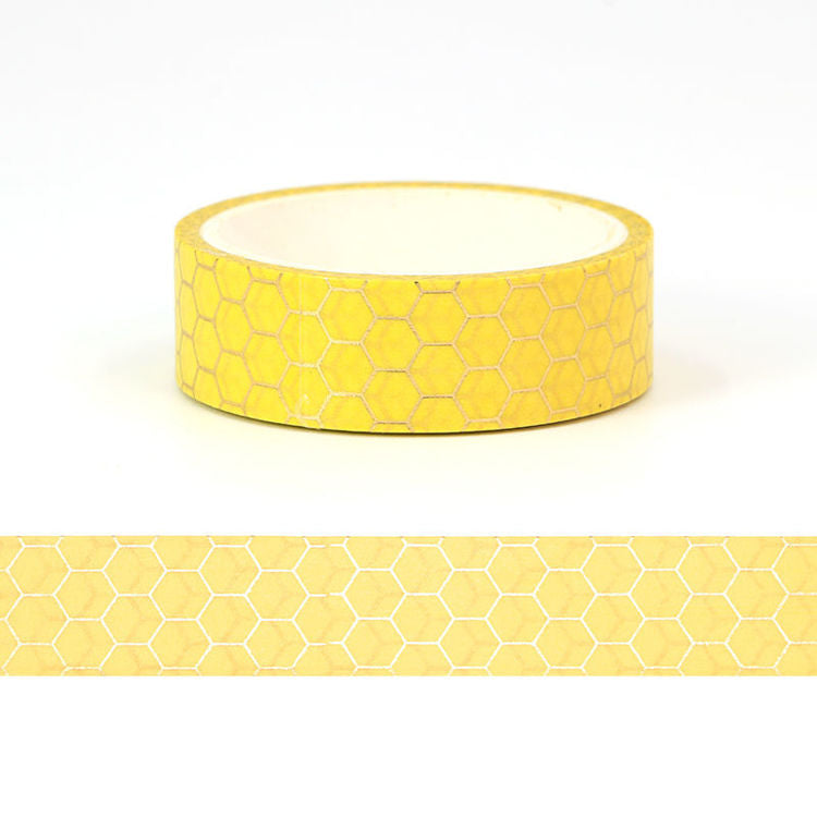 Image shows a honeycomb pattern washi tape 