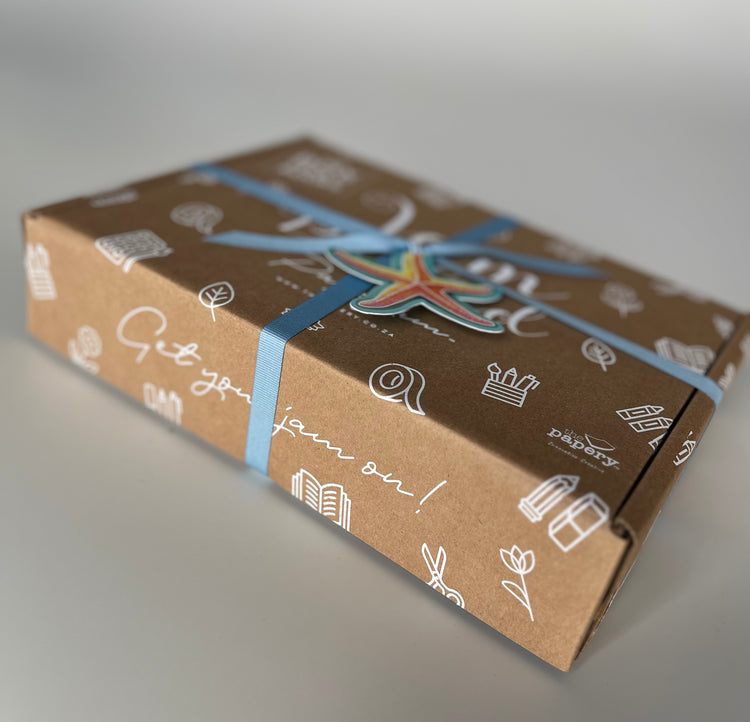 Image shows an ocean themed stationery box
