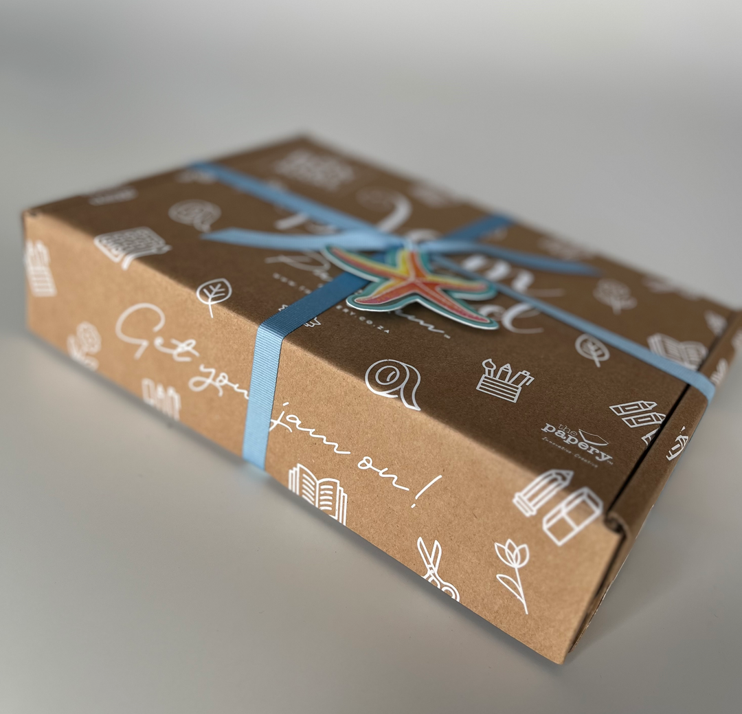 Image shows an ocean themed stationery box