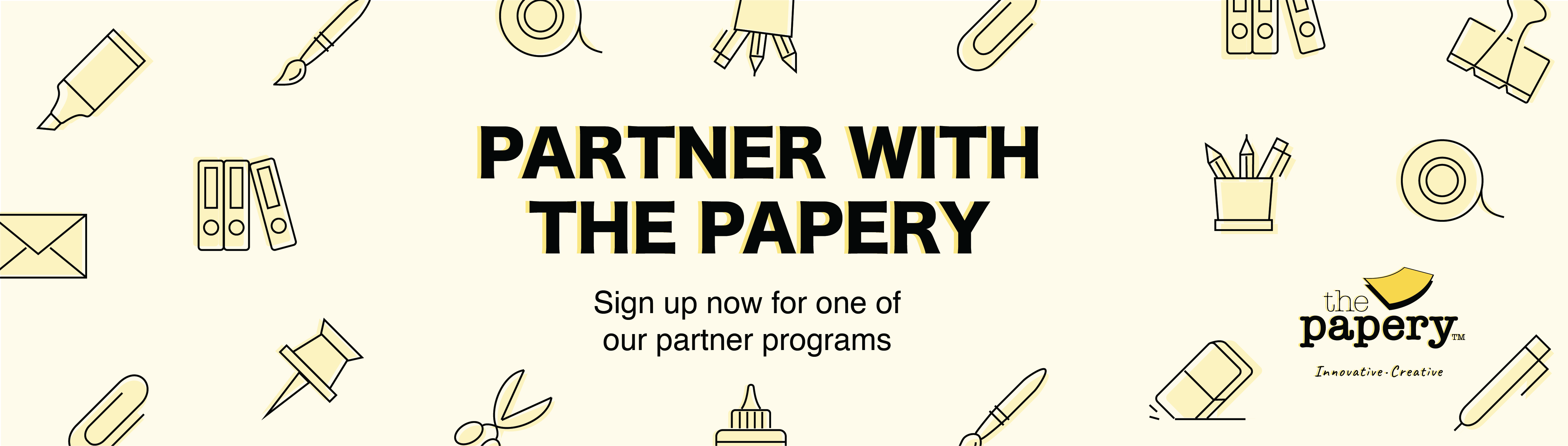 Image shows a banner for the reseller partnership
