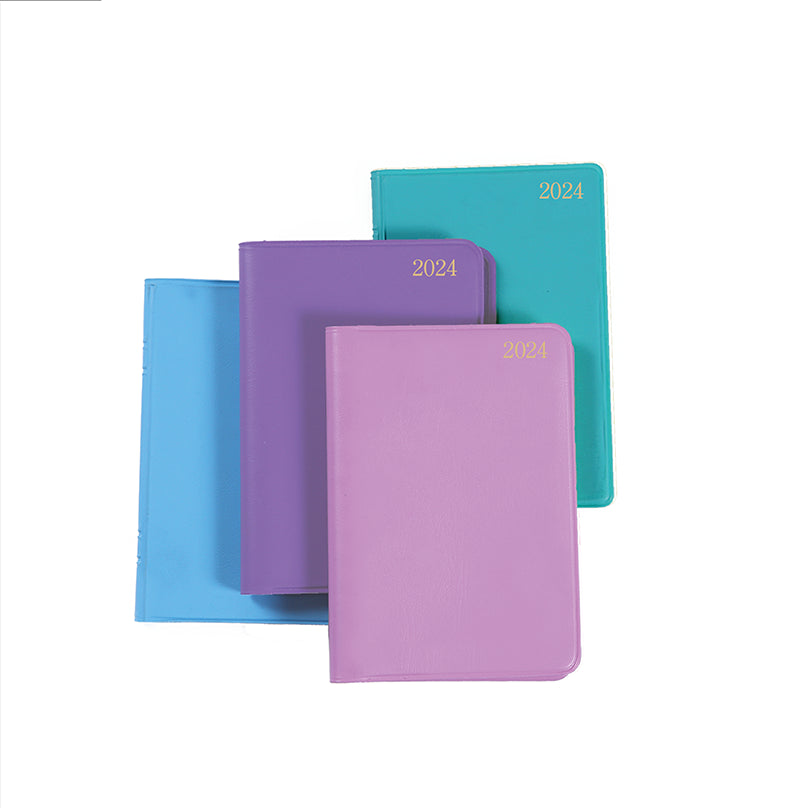 Image shows a group of pastel pocket diaries