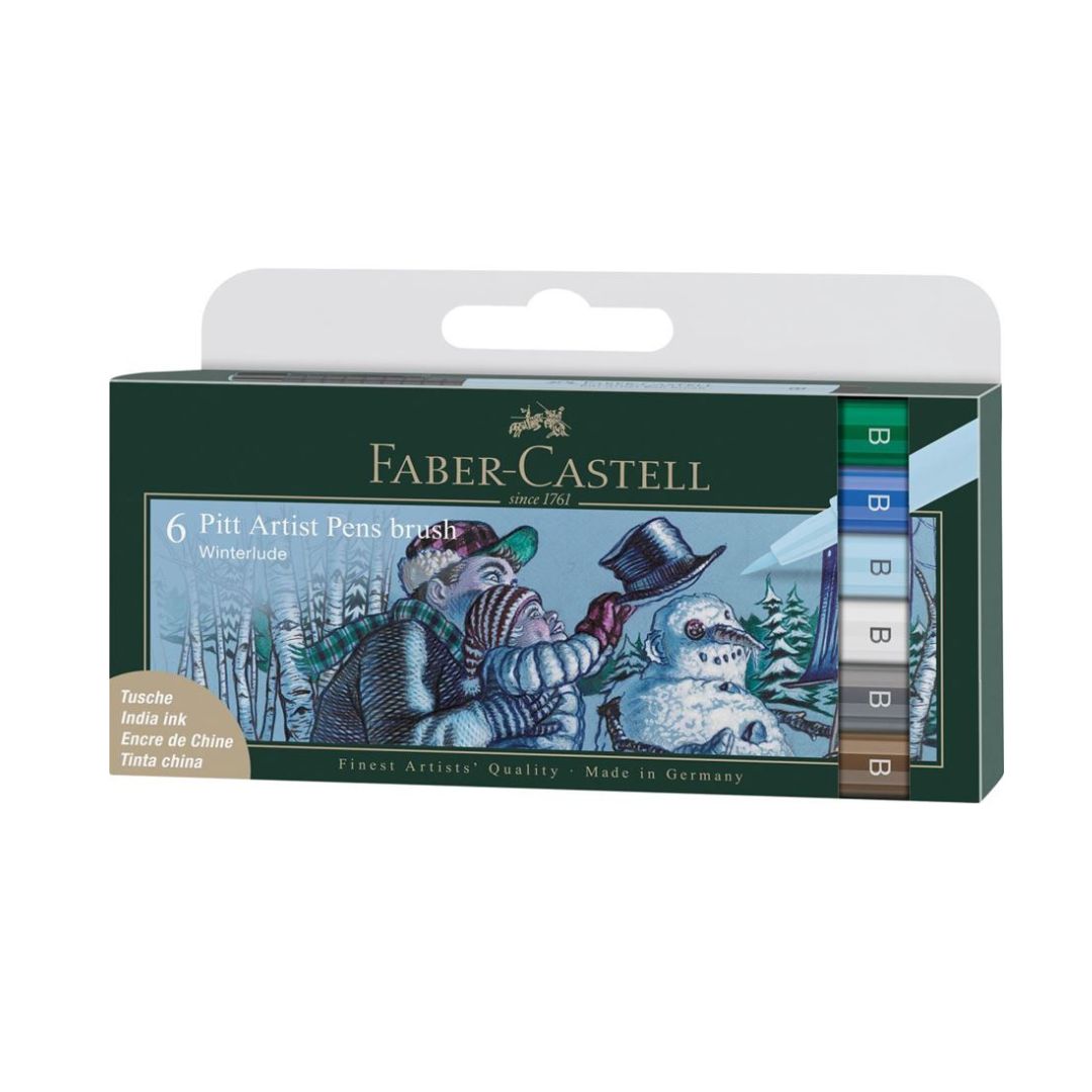 Faber-Castell 6 Pack Pitt Artist Pens