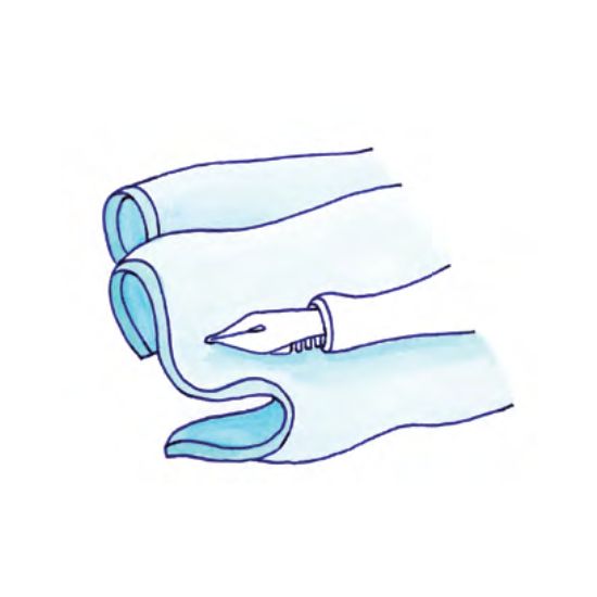 Image demonstrates how to clean a fountain pen