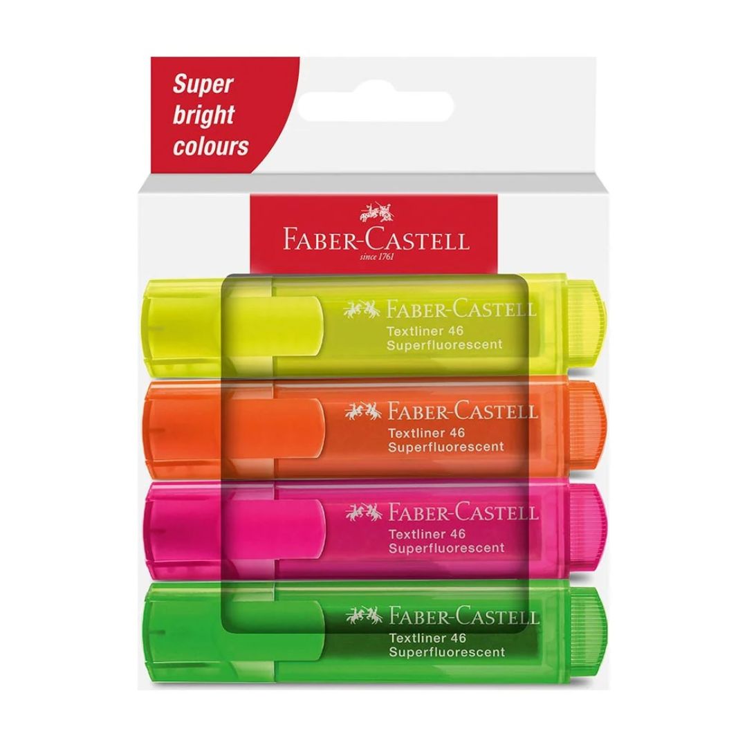 Faber-Castell Textliners 46 - Super Fluorescent Sets (New)