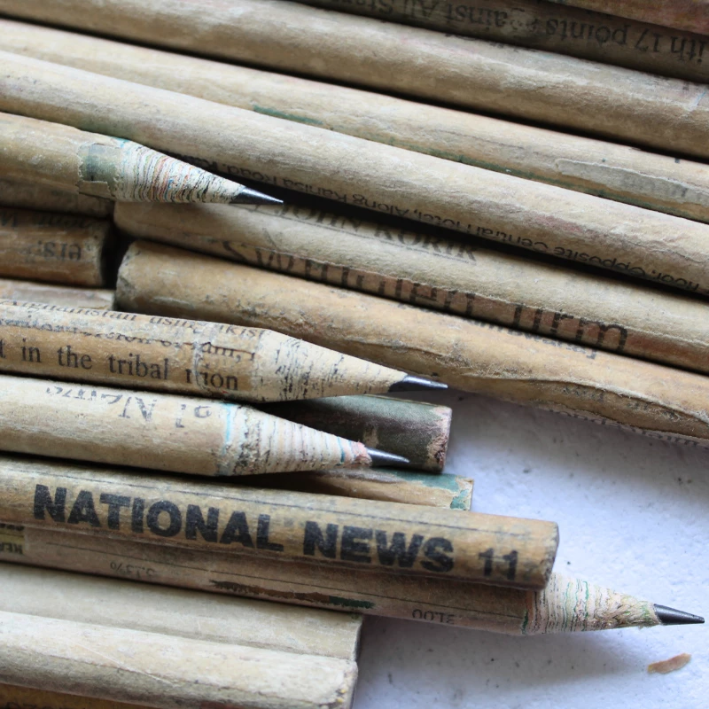 Image shows recycled writing pencils