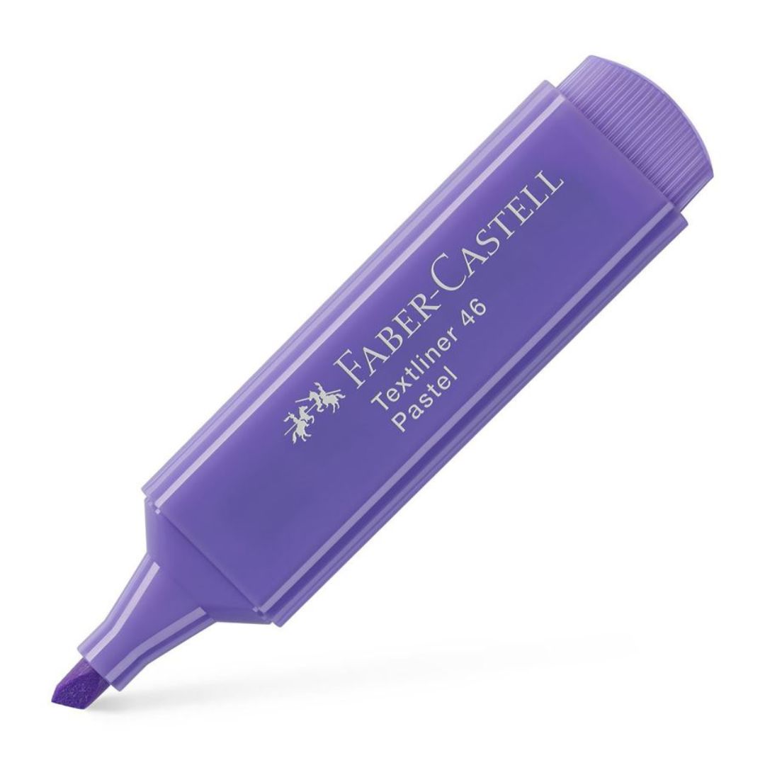 Image shows a purple Faber-Castell highlighter