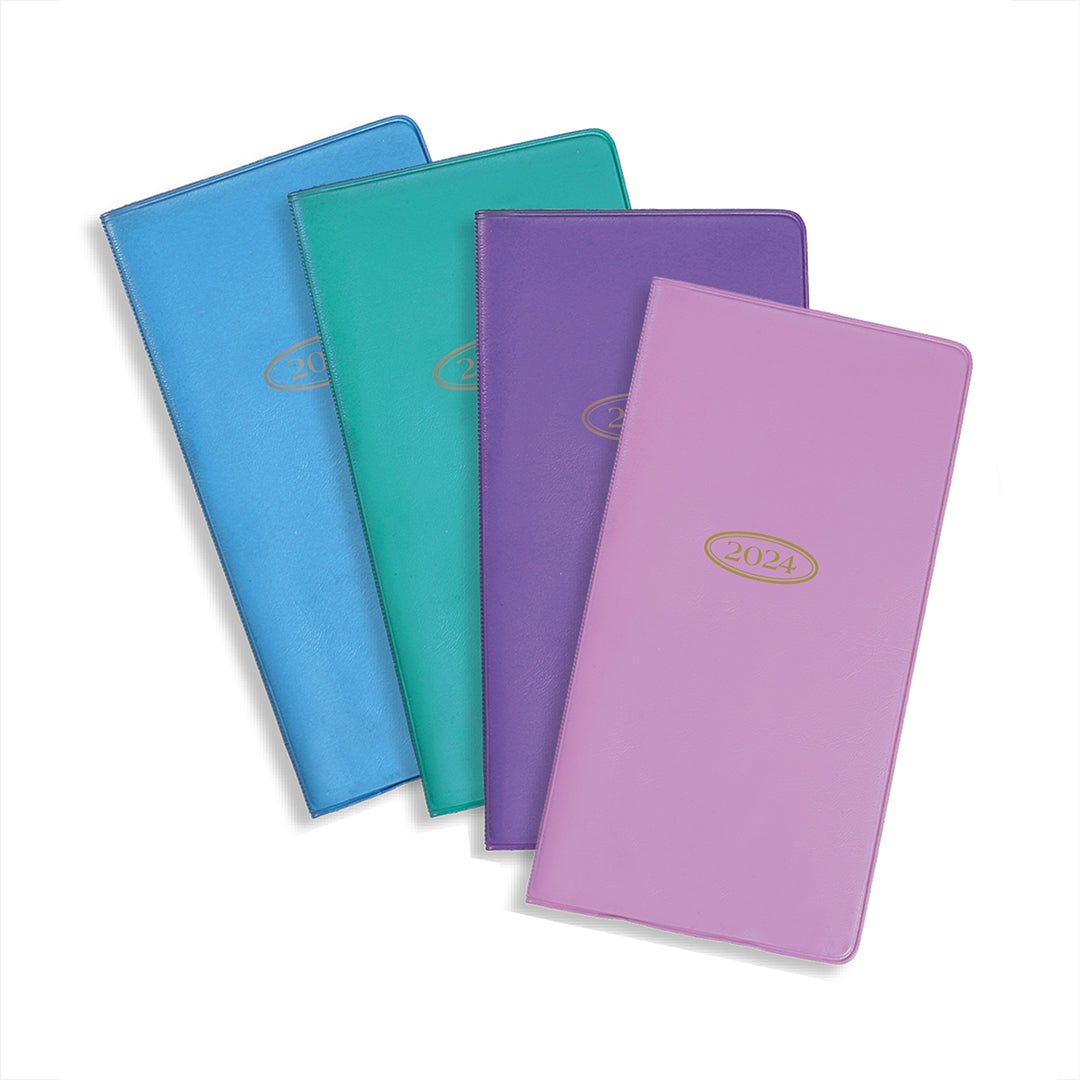 Image shows a group of pastel pocket diaries