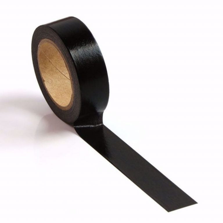 Image shows a solid black washi tape