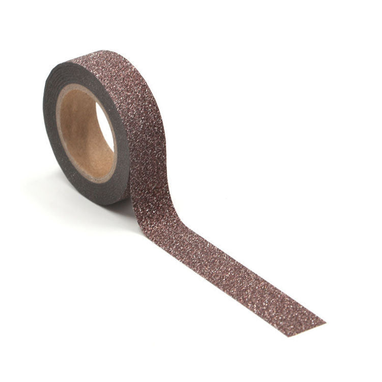 Image shows a brown glitter washi tape