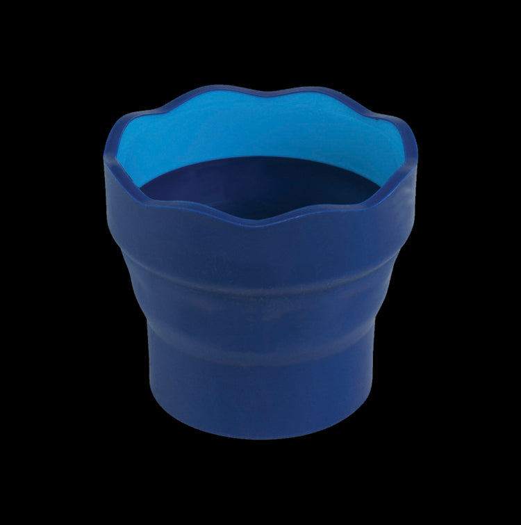 Image shows a Blue Faber-Castell Clic 'n Go water pot