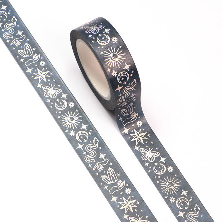 Image shows a constellation pattern washi tape
