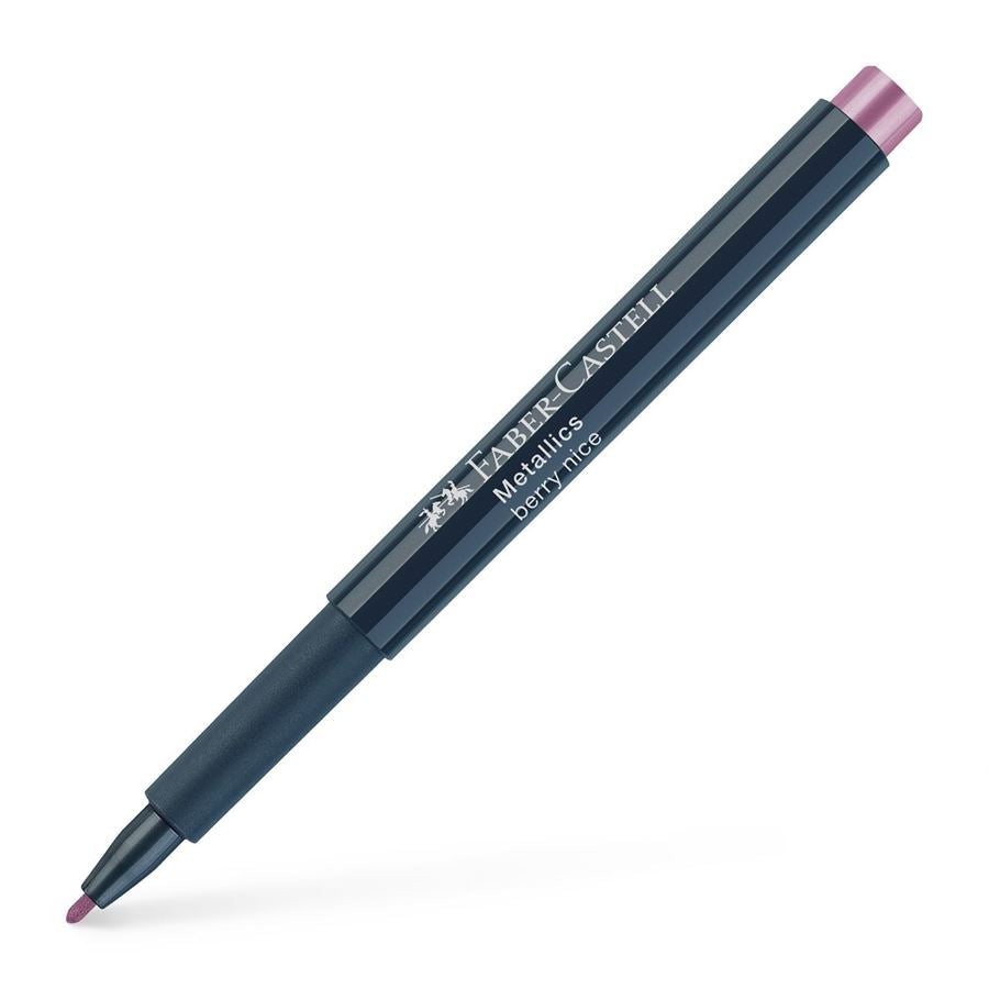 Image shows a Faber-Castell metallic marker (berry nice)