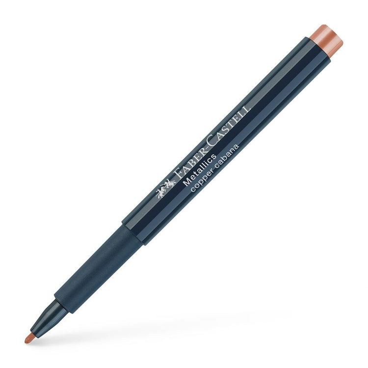 Image shows a Faber-Castell metallic marker (copper cabana)