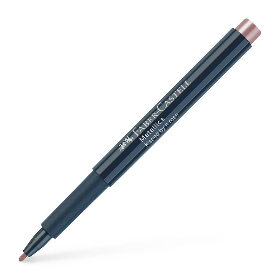 Image shows a Faber-Castell metallic marker (kissed by a rose)