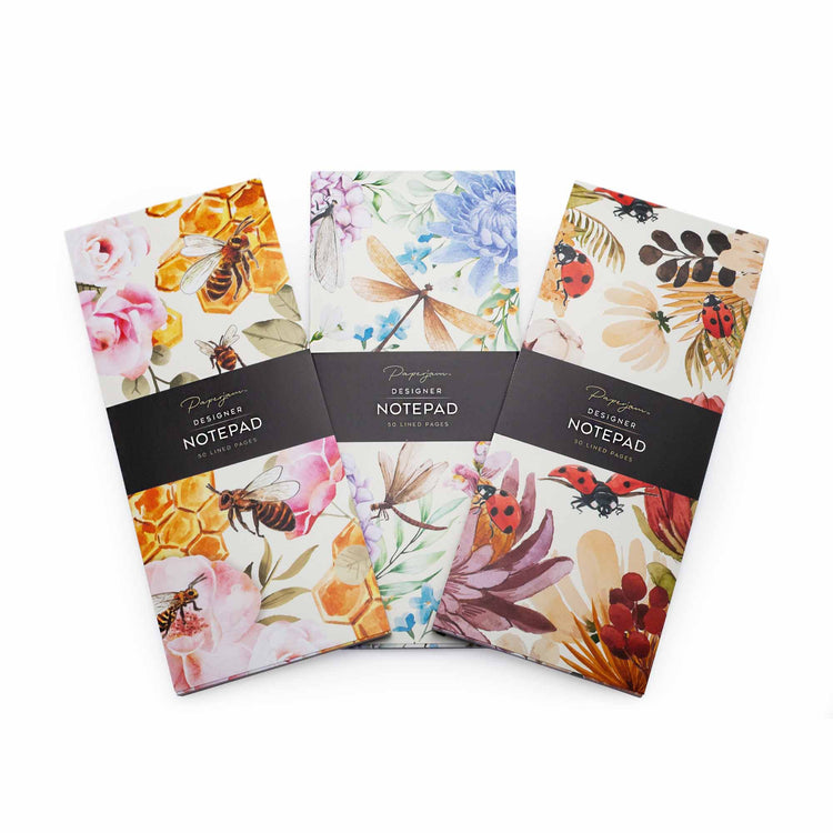 Image shows a pack 3 Insect themed Scribblz Notepads