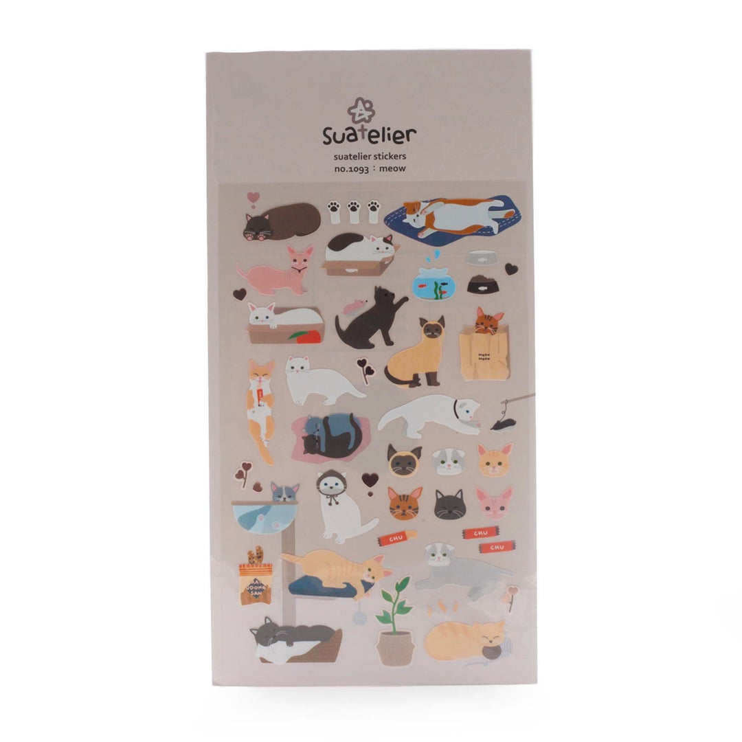 Image shows a cat themed sticker pack