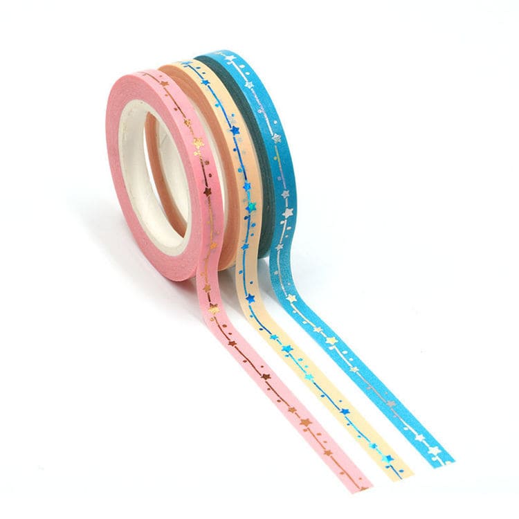 Image shows a pastel stars set of of 3 washi tape