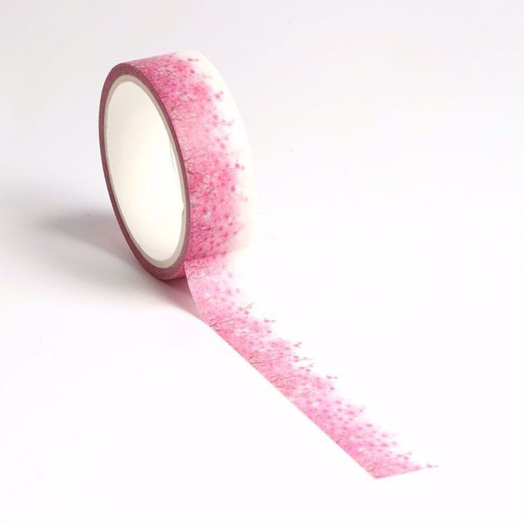 Image shows a pink cherry blossoms pattern washi tape