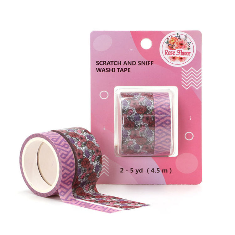 Image shows a rose scented, set of 2 washi tapes