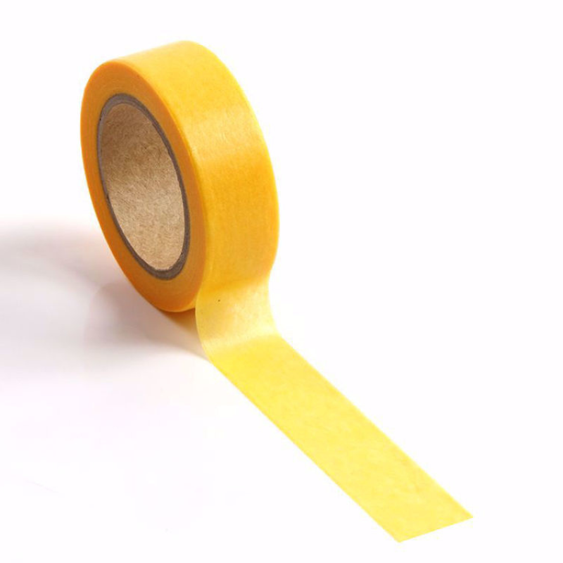 Image shows a solid yellow washi tape