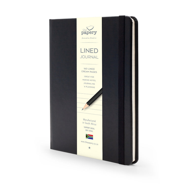 Image shows a Black Classic Lined journal