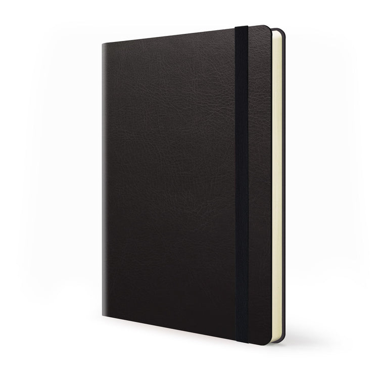 Image shows a black Flexi softcover journal