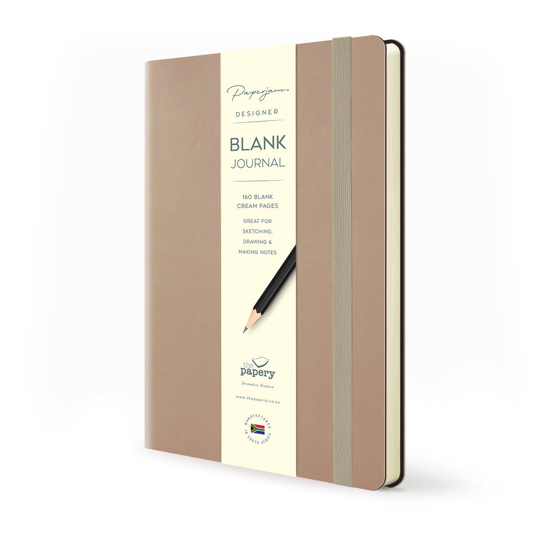 Image show a blank chestnut Flexi softcover journal