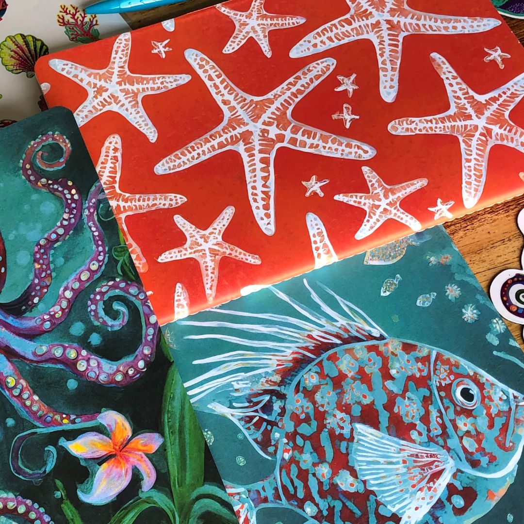 Ocean Treasures A5 Notebooks (3 pack)