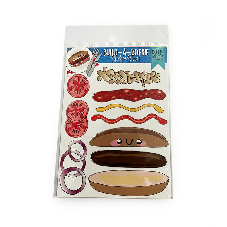 Image shows a boerie themed sticker pack