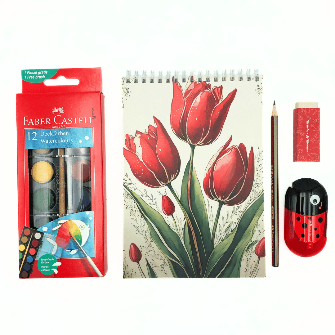 Tulip Watercolour Painting Set