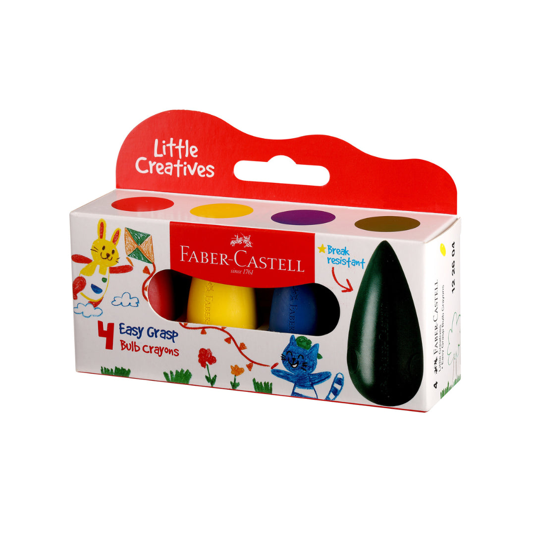 Image shows a set of Faber-Castell bulb crayons 