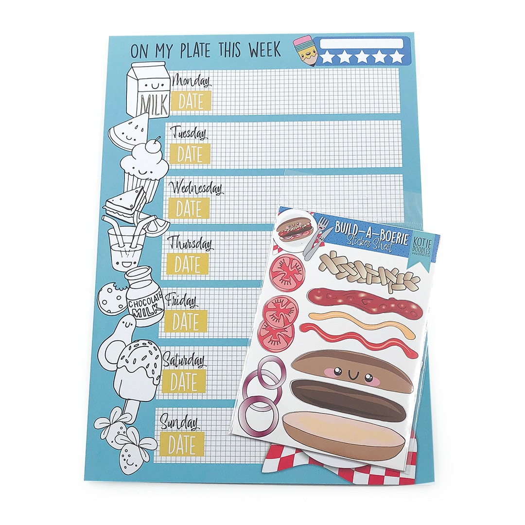 Image shows a meal planner for kids