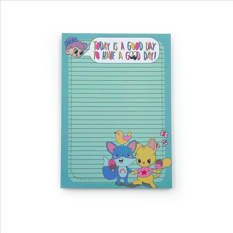 Image shows a kids theme notepad
